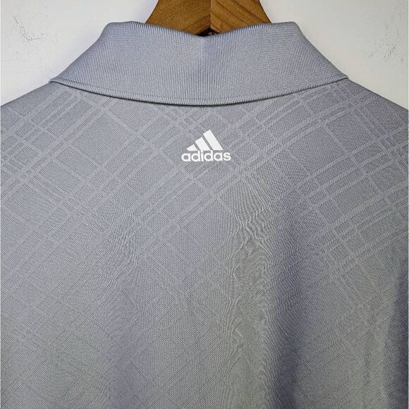 Adidas Pure Motion Men's Short Sleeve Golf Polo Shirt Gray XL - Picture 5 of 10